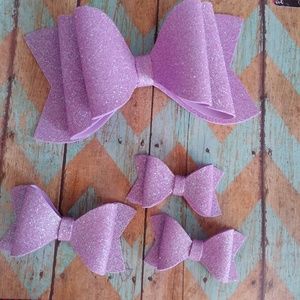 Water resistant light purple hairbows